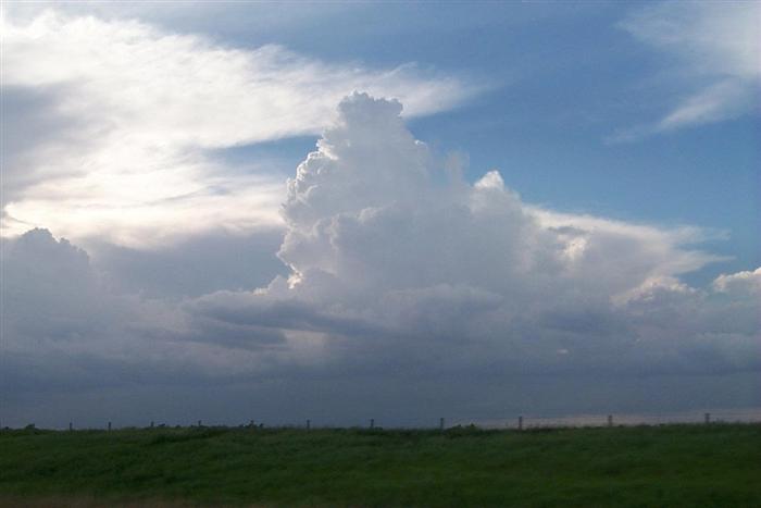 Neat cloud somewhere west of the Mississippi