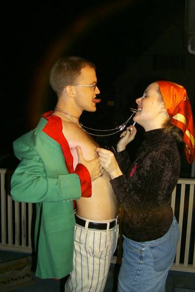 Greg and Carrie, the hostess