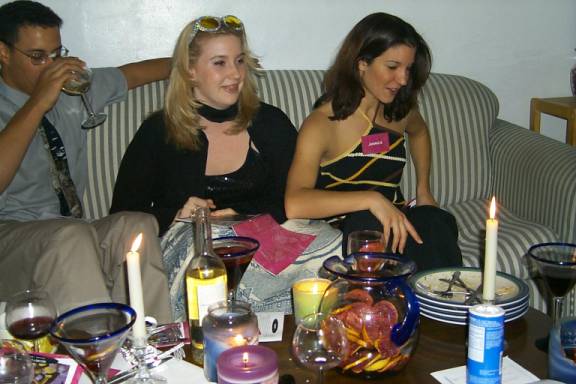 Cesar, Kim, and Ally, the other hostess