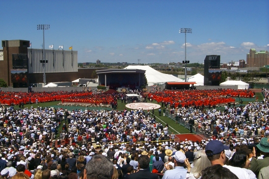 Photos taken of Rachel at Boston University's 128th Commencement.