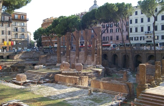 While on the way to another delicious dinner we stopped by the Area Sacra Argentina.  This is the spot where Julius Caesar was murdered.