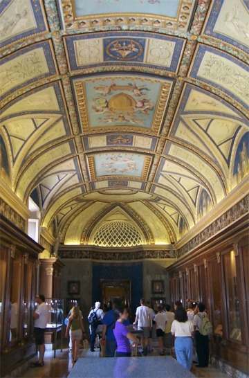 Now outside of the Sistine Chapel in some of the remaining corridors of the museum.