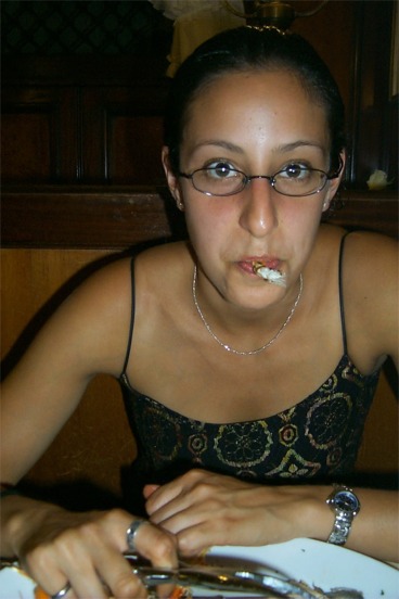 I can't stress enough how wonderful the food was during our entire trip to Italy.  I could easily go back only for the food.  Rachel finishing the scampi.