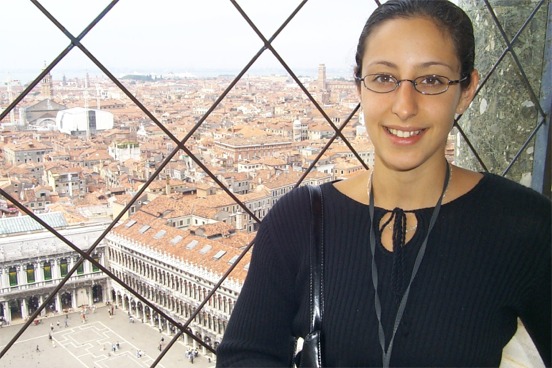 Rachel in the Campanile.