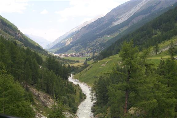 Täsch is actually the town at which you park your car and take the train to Zermatt.
