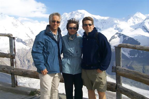 We met a nice fellow from British Columbia that was willing to take our photo; three times as we each had a camera.  You know I take that statement about the pants back, I just realized I'm wearing shorts, but I do remember being cold.