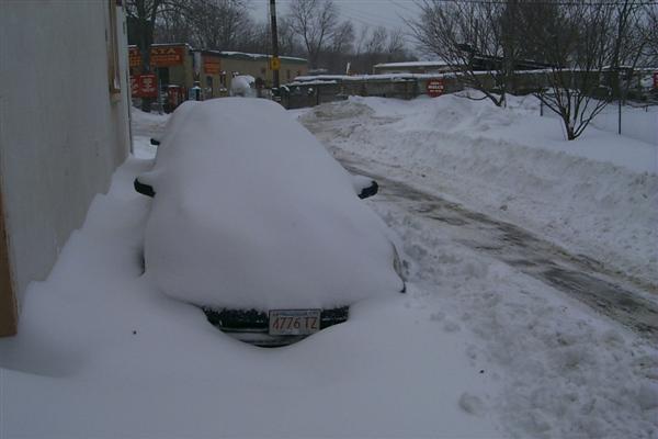 Cars burried.  It snowed for 48 hours straight.