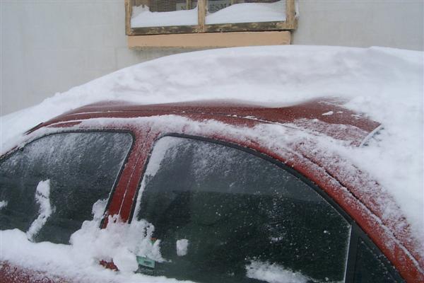 The interior was pushed in as well and the interior ceiling light was broken out of the socket