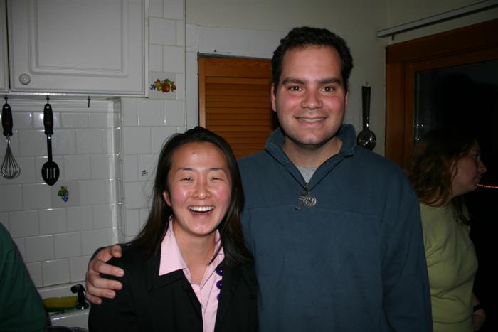 Jeff and Belinda in Greg's kitchen.  Actually all the shots were taken in his kitchen.