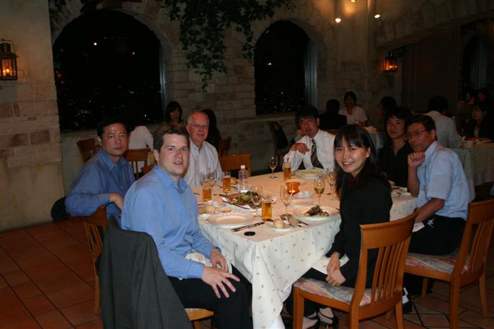 Out to dinner with colleagues