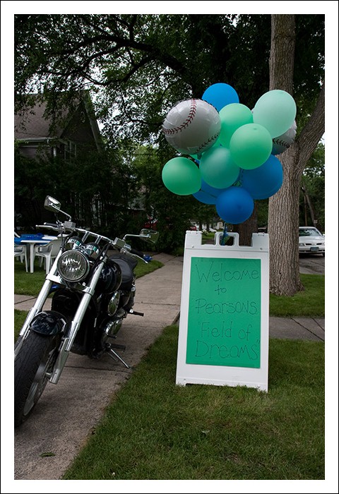 Dave is a big fan of baseball and so there was a baseball motif for the event.