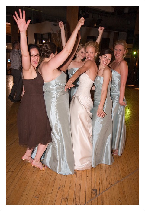 All the ladies dancing