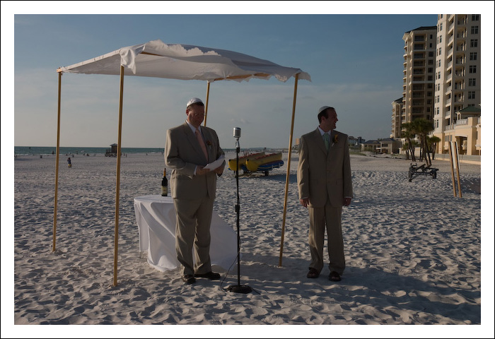 Howard and second cousin Paul, who also performed the ceremony