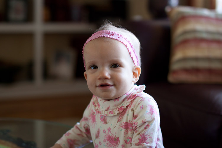 Heidi and Dave's daughter Ella at 11 months old