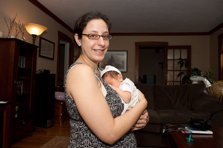 Tori's first day home, August 22nd, Tori's 5th day.